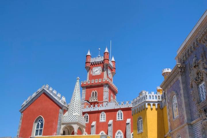 Unique Clock Tower and Cannon in Pena Palace