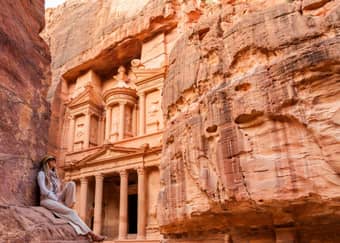 Capture stunning photos at the Al Khazneh (The Treasury), ancient city of Petra