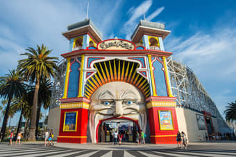 Step into a world of carnival magic at Luna Park Melbourne with fun for all ages