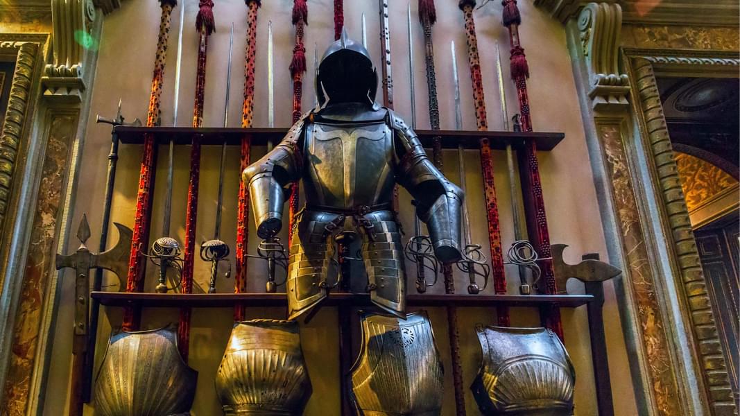 Observe the weaponry and armor from the European Renaissance