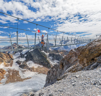 Tourist at Mount Titlis