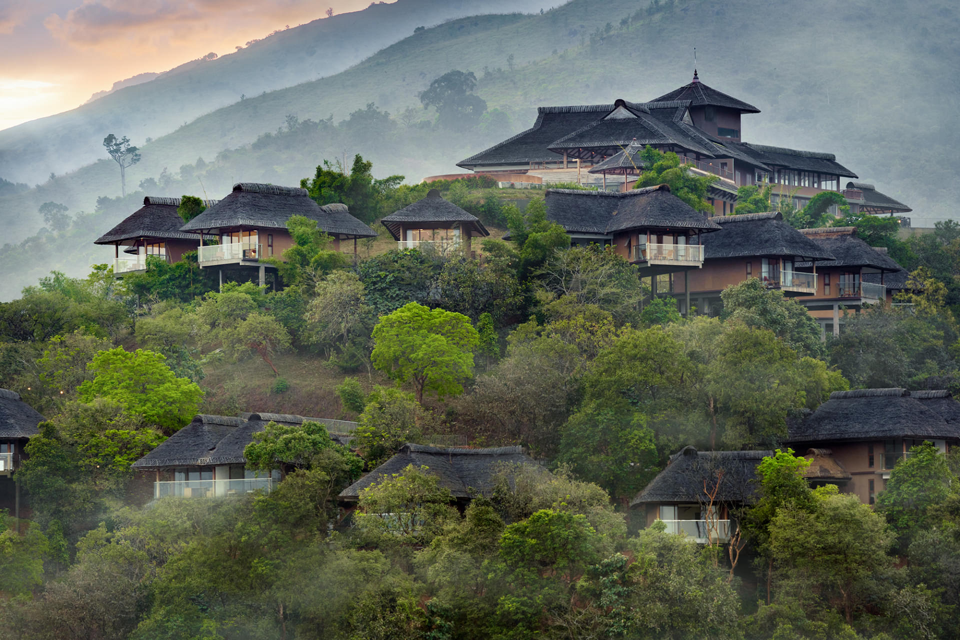 Welcome to the Mountain Shadows Resort surrounded with mountains and greenery