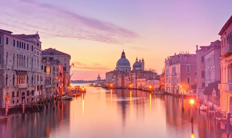 Sunset views in Venice, Italy