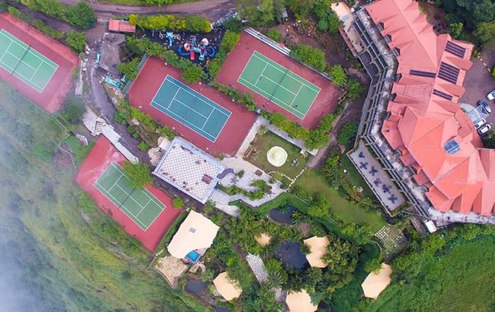 Aerial view of the resort