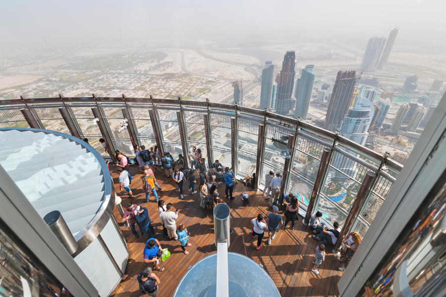 Aerial view of 124th floor observation deck