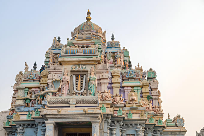 Seek blessings by the sea at Ashtalakshmi Temple