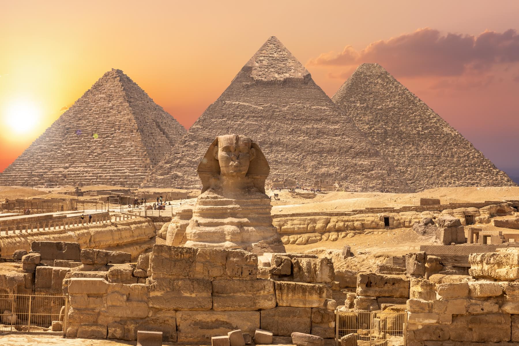 Visit the famous, Pyramids of Giza 