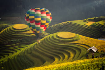 Ride in a hot air balloon over Bali to experience a taste of heaven