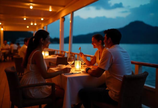 Live music and breathtaking views make this dinner cruise unforgettable