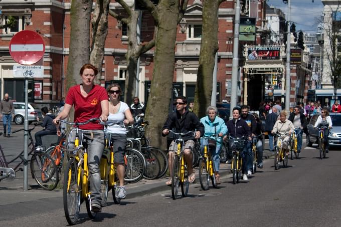 Biking in Amsterdam