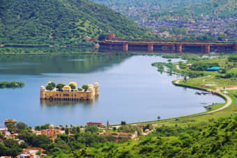 Glory of Jal Mahal Palace in Monsoon