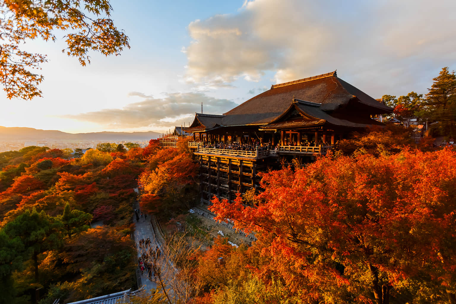 Kiyomizu-dera Temple in Kyoto, a scenic highlight of Japan tour packages.