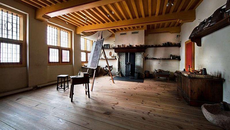 View the space where Rembrandt produced his works of art