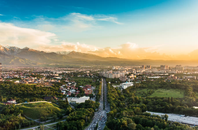 Aerial View of Almaty