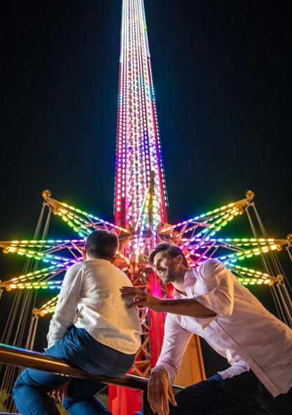 Experience the thrill at the tallest swing ride in the world-Bollywood Skyflyer