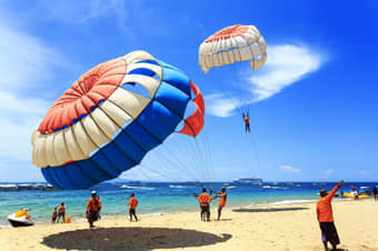 Get ready to parasail over the beautiful sea