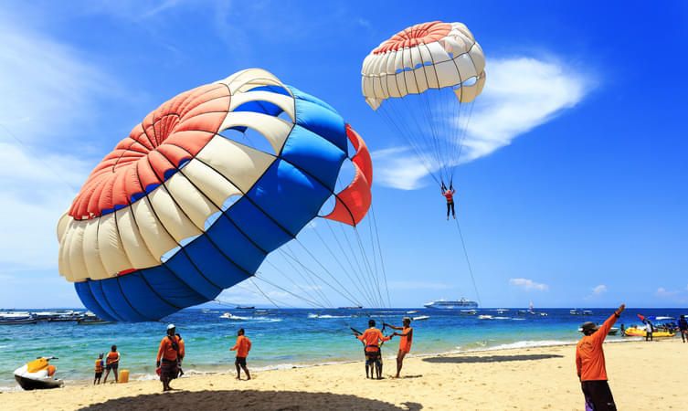 Get ready to parasail over the beautiful sea