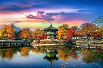 Beautiful view of the Gyeongbokgung Palace, China