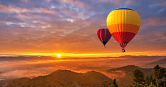 Soar high & enjoy the beautiful views of the sunrise