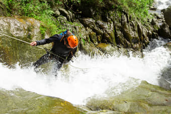 Join the group for canyoning