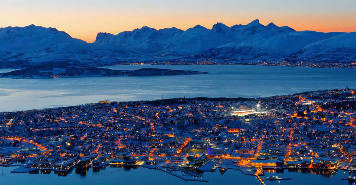 Tromso Cable Car With Northern Lights Image