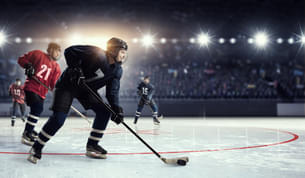 Marvel at the stunning Ice Hockey game and cheer for your team