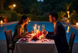 Poolside Candlelight Dinner Near Palm Beach Road, Mumbai