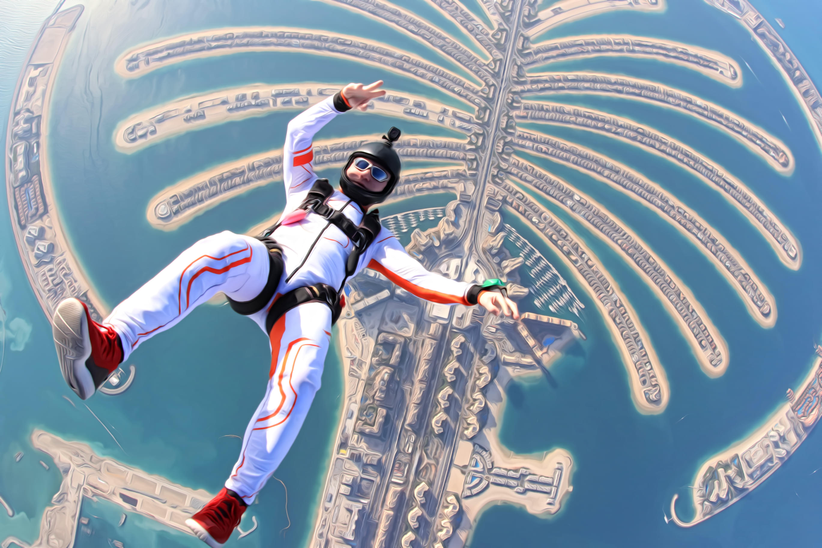Skydiving at Palm Jumeirah
