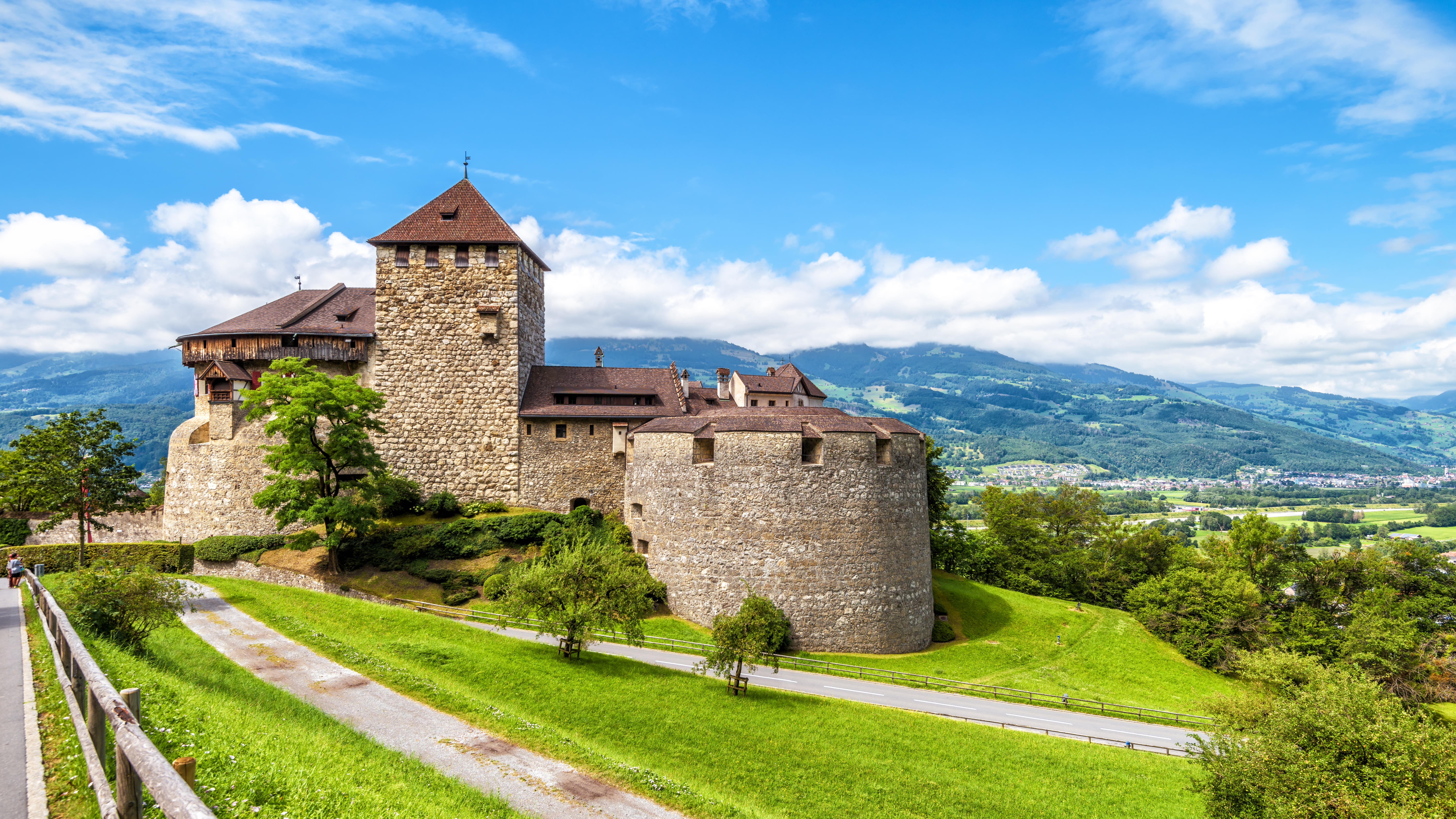 A Panoramic View of Vaduz Castle