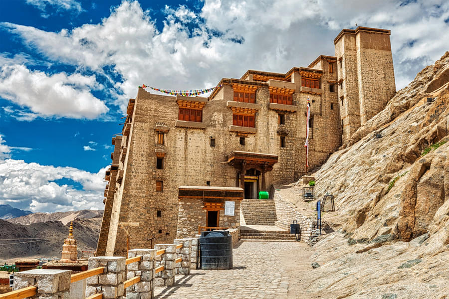 Steal a quiet moment of reflection amidst the grandeur of Leh Palace's halls and courtyards