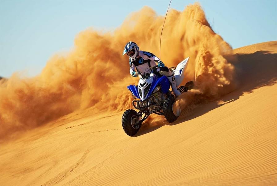 Create a sand storm of your own with your quad bike