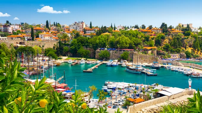 Explore Antalya, a historic town located along the Mediterranean Sea