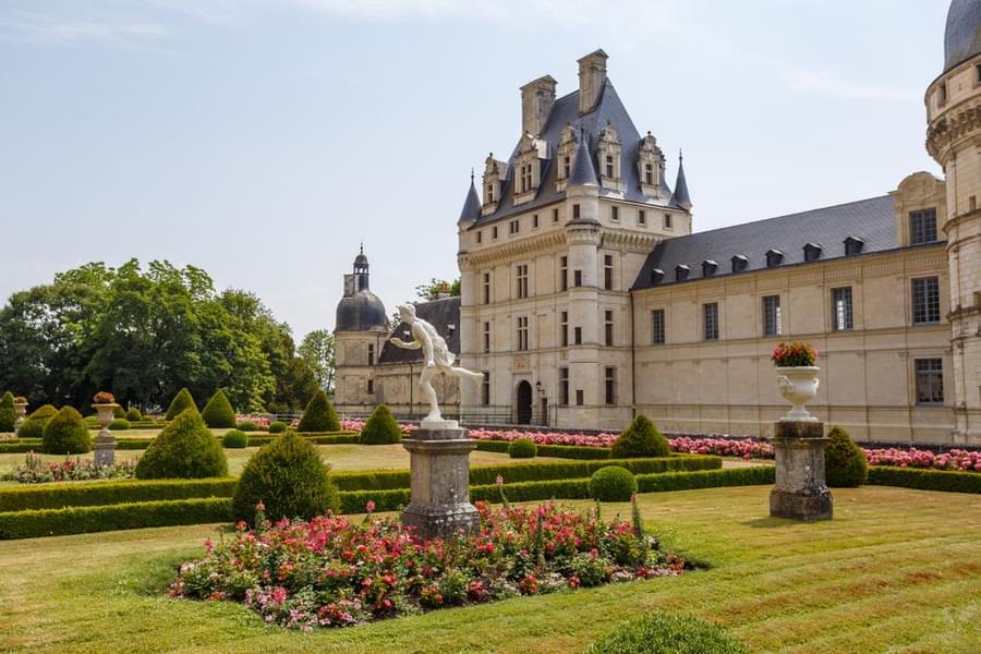 View to Valencay castle in Loire Valley