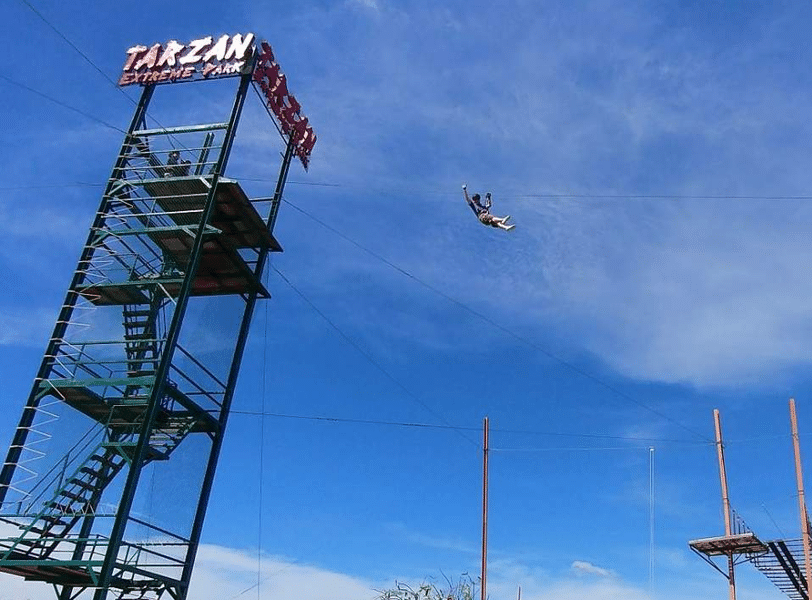 Ziplining at Tarzan Adventure, Pattaya Image