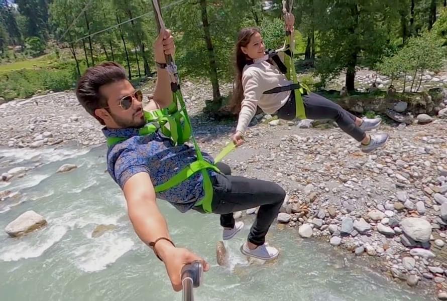 Ziplining Experience in Solang Valley, Manali Image
