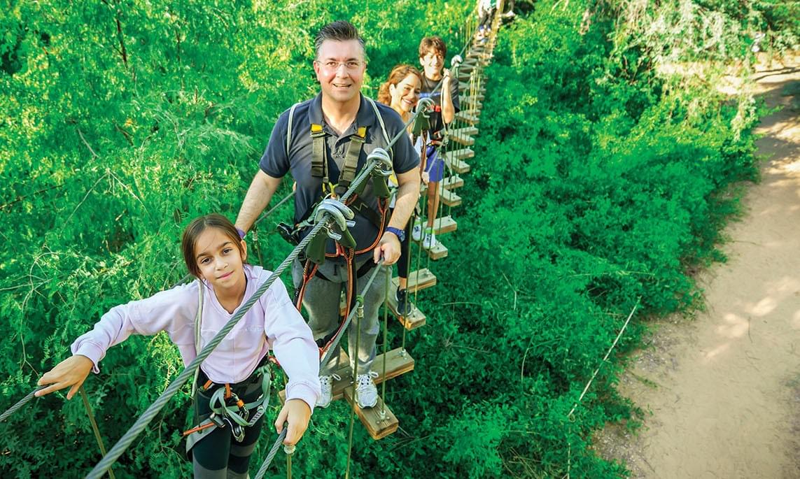 Go on rope courses with your family