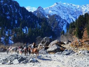 See amazing and beautiful mountains covered with snow