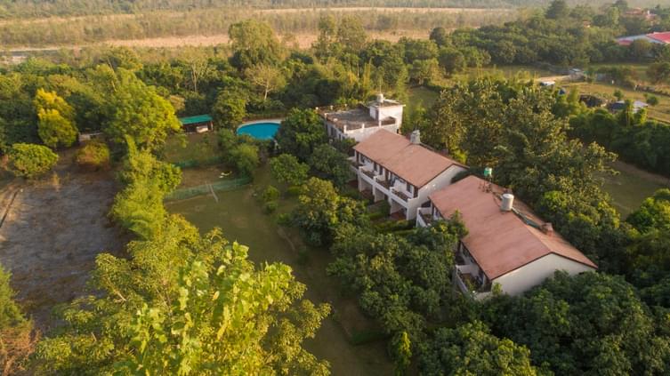 An aerial view of Serenity Corbett Resort 