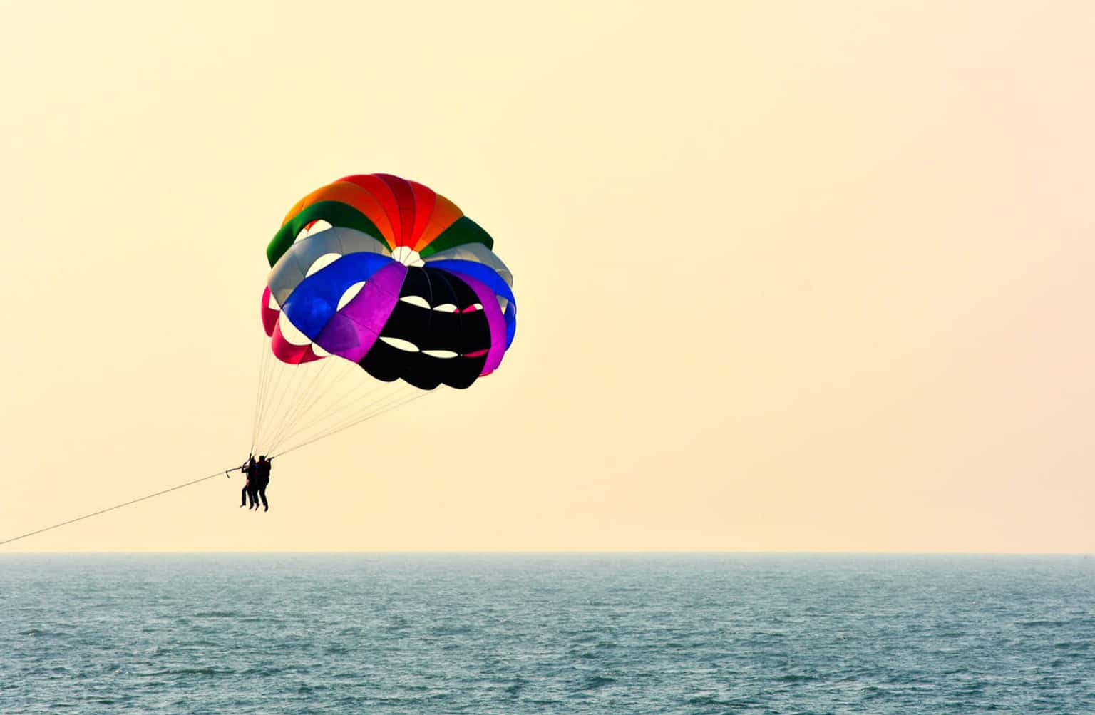 Parasailing in Mandarmani, West Bengal