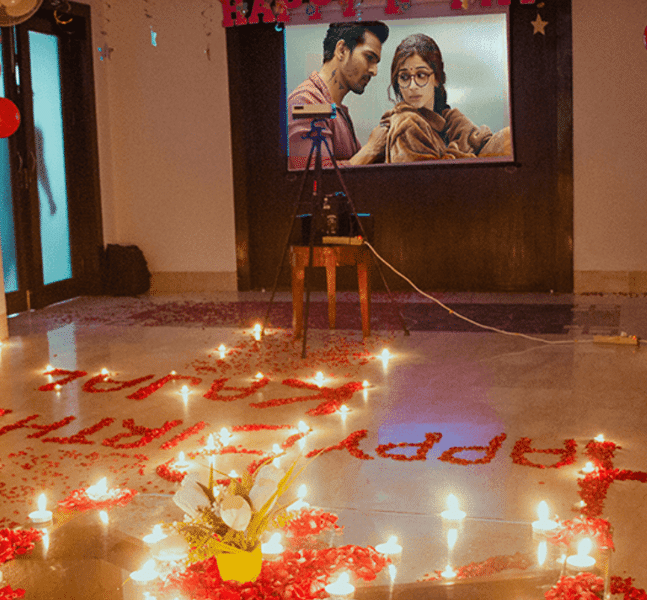 Candlelight Dinner With Private Movie Screening in New Delhi Image