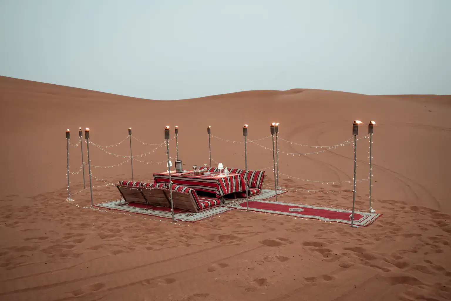 Family Dinner with Jain Food on Dunes of Jaisalmer