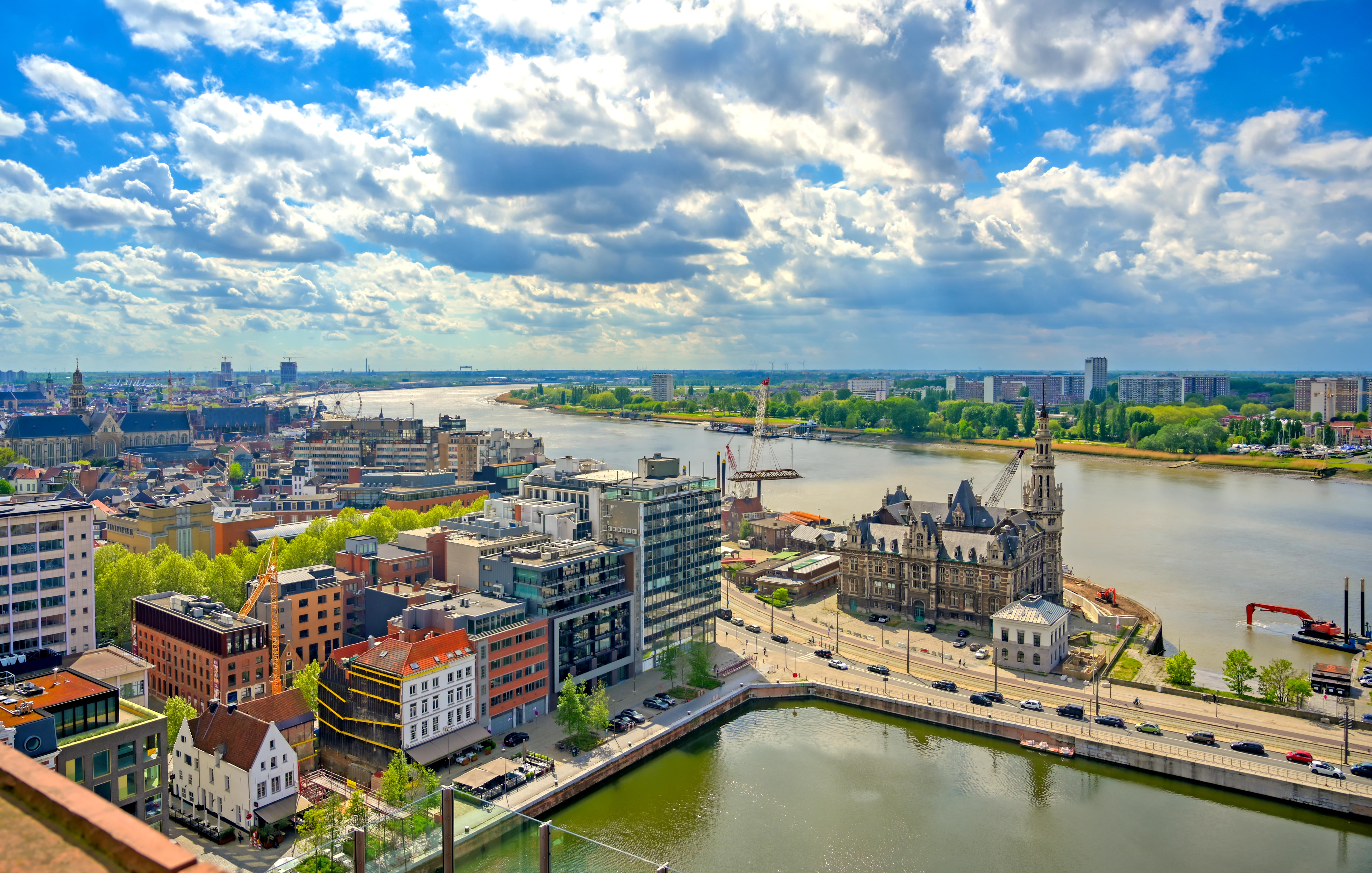 Aerial view of Antwerp