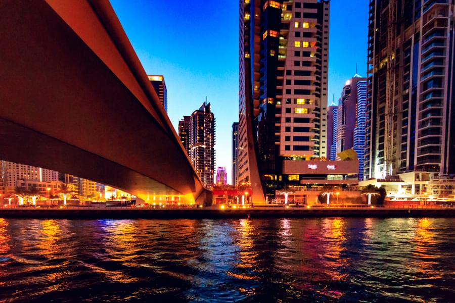 Marvel at the modern architectural structures of Dubai Marina