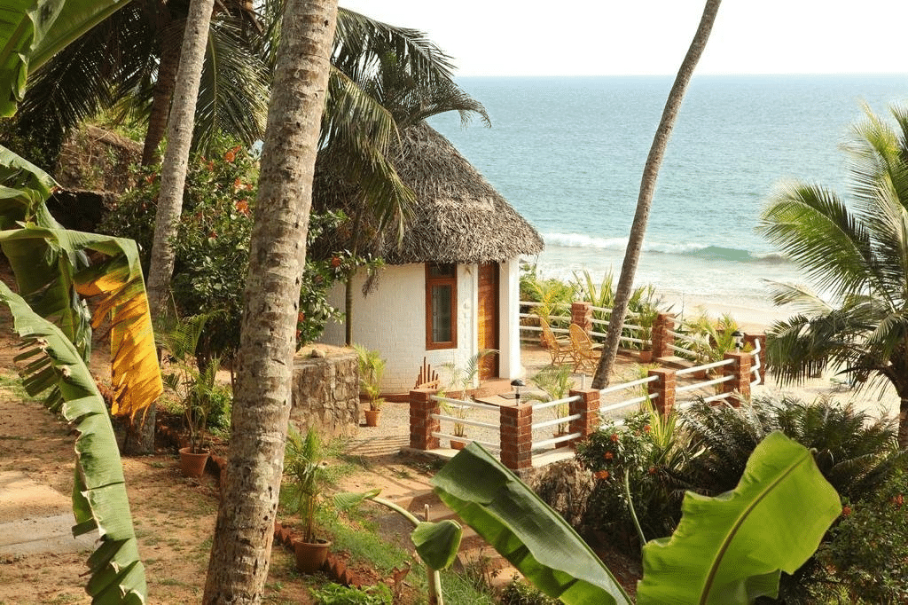 Beach view from the resort