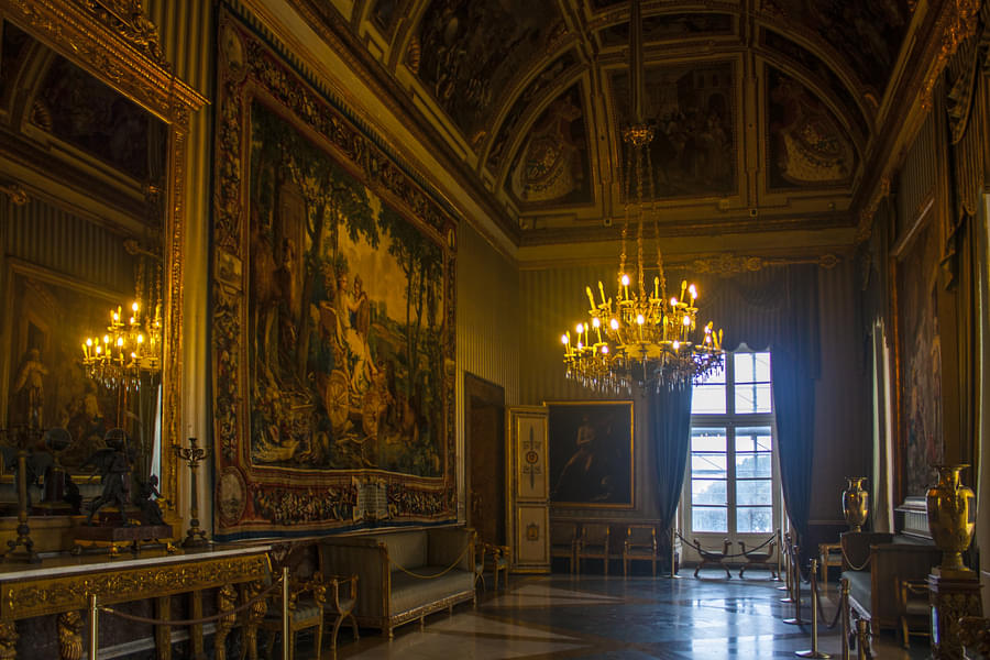 View the magnificent Hall of the Ambassadors and the Teatro di Corte