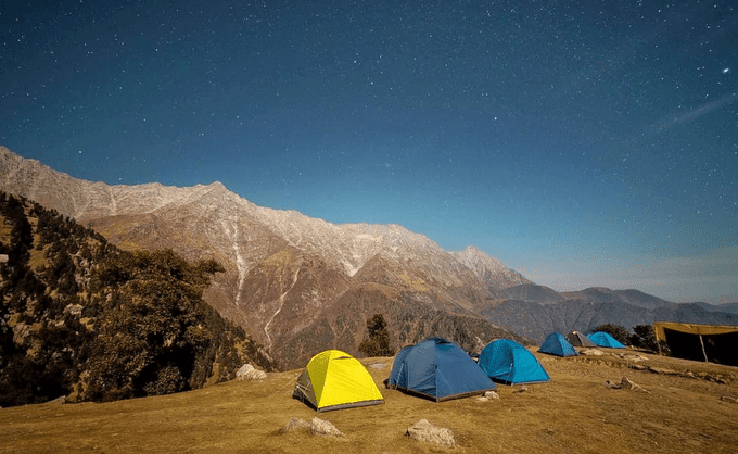 Camping in Triund