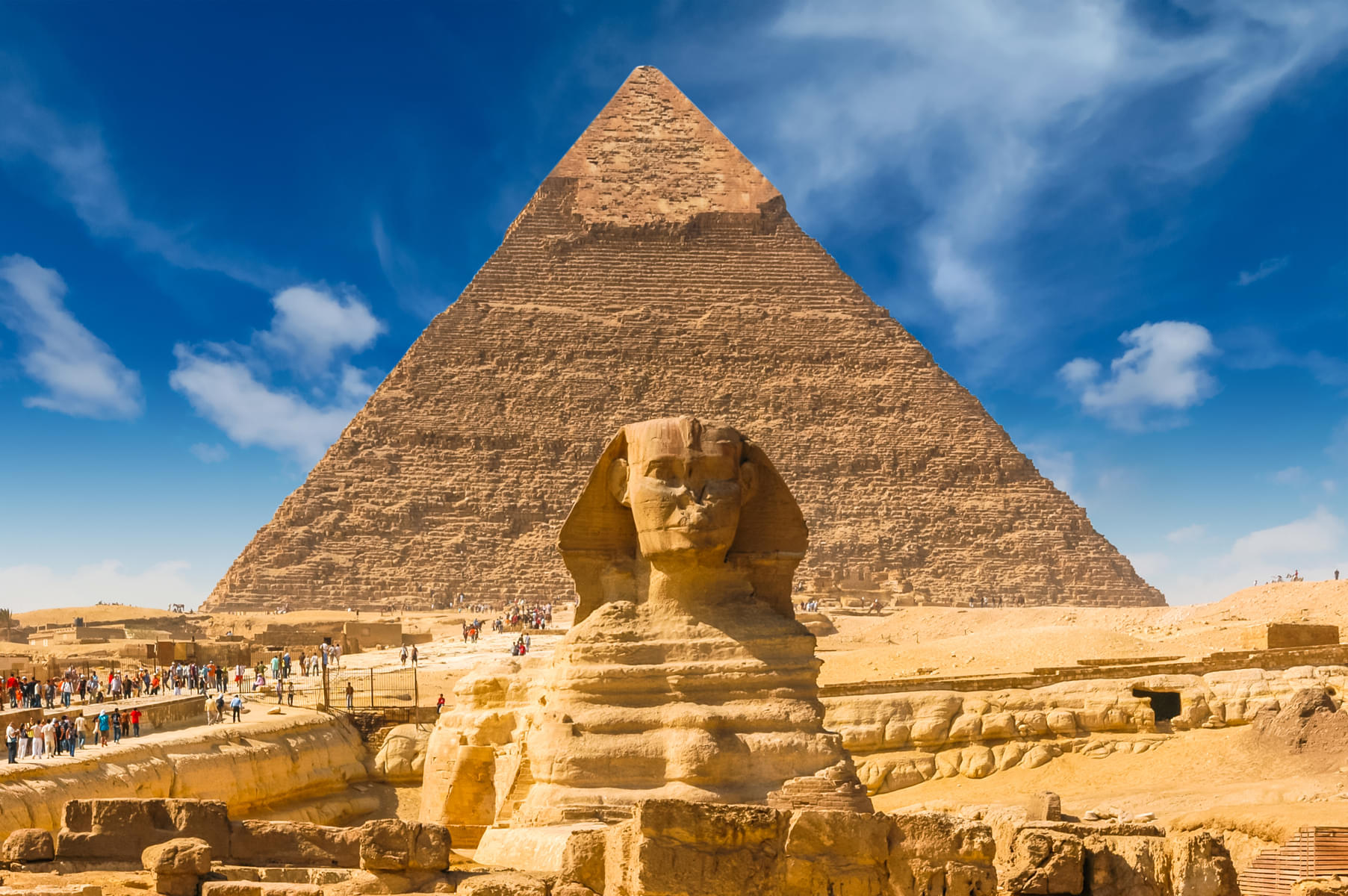 Explore the Giza plateau and look at the ancient architectural wonders