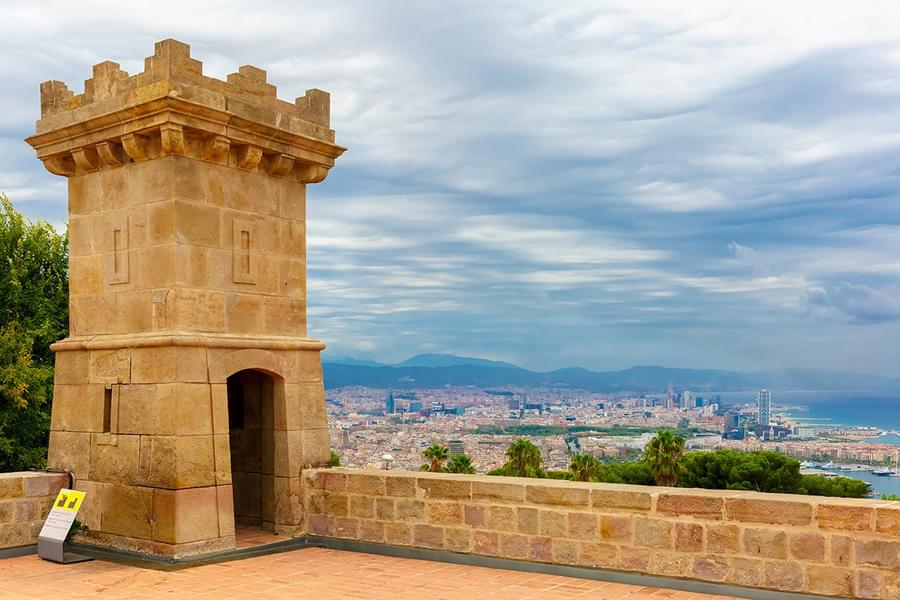 Stand near the watchtower and admire the scenic views of Barcelona City