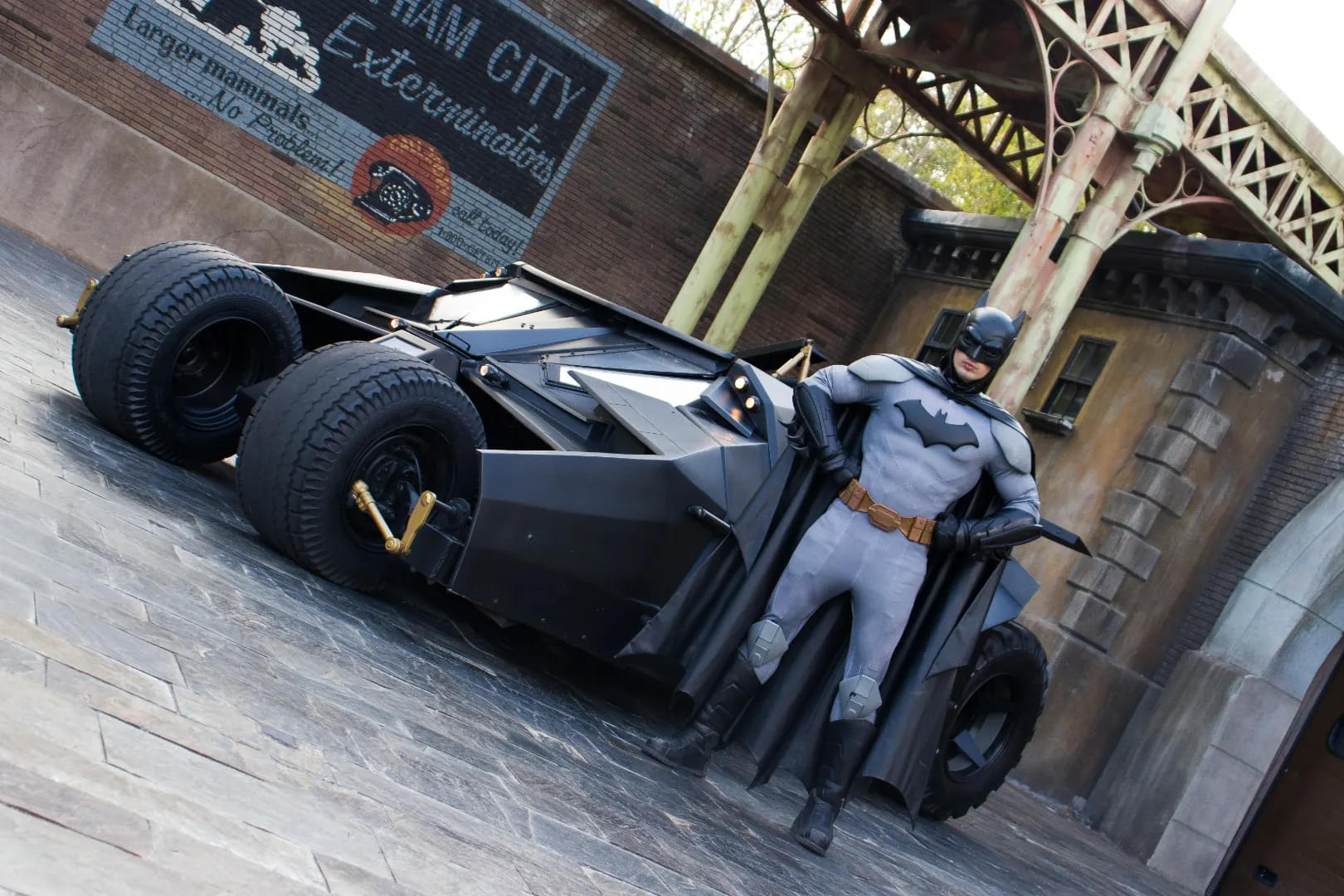 Attend the famous Batman show performed every day in the park