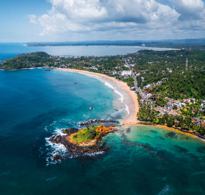 Aerial view of Mirissa
